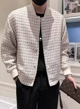 小香风男春秋痞帅高级感棒球夹克