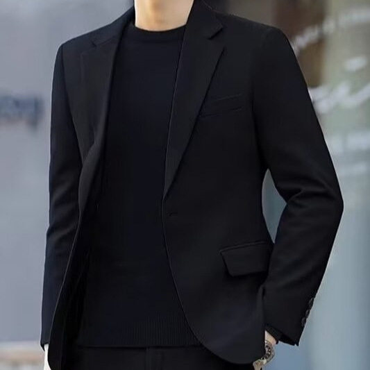 秋冬厚款修身短款小西服外套