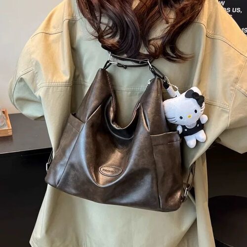 废土风复古大容量双肩包女新款