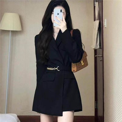 黑色西装外套女2025新款春秋季