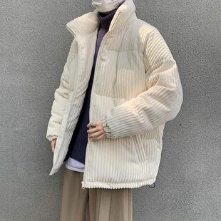 灯芯绒棉服男冬季加厚宽松学生棉衣外套韩版潮流ins潮牌情侣棉袄