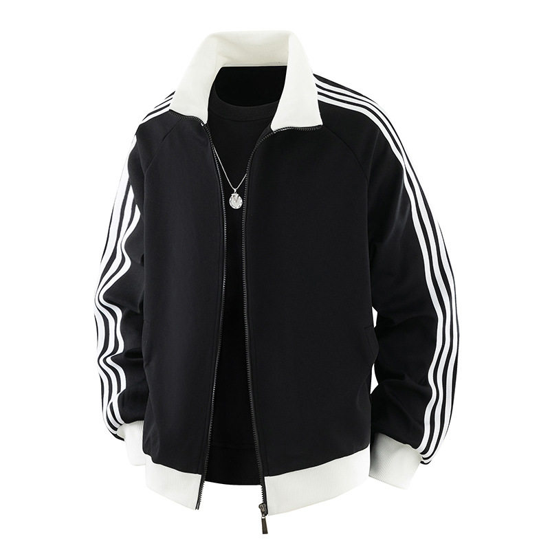 美式拼接重磅潮牌棒球服男秋季