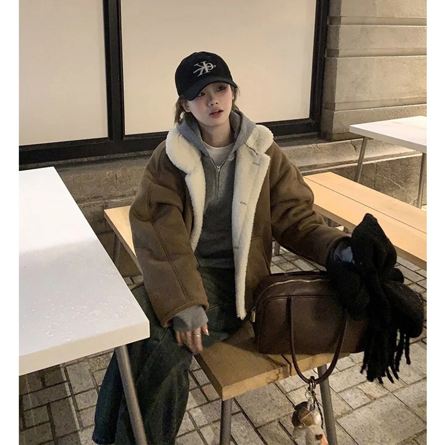 赵露思同款许妍羊羔毛外套