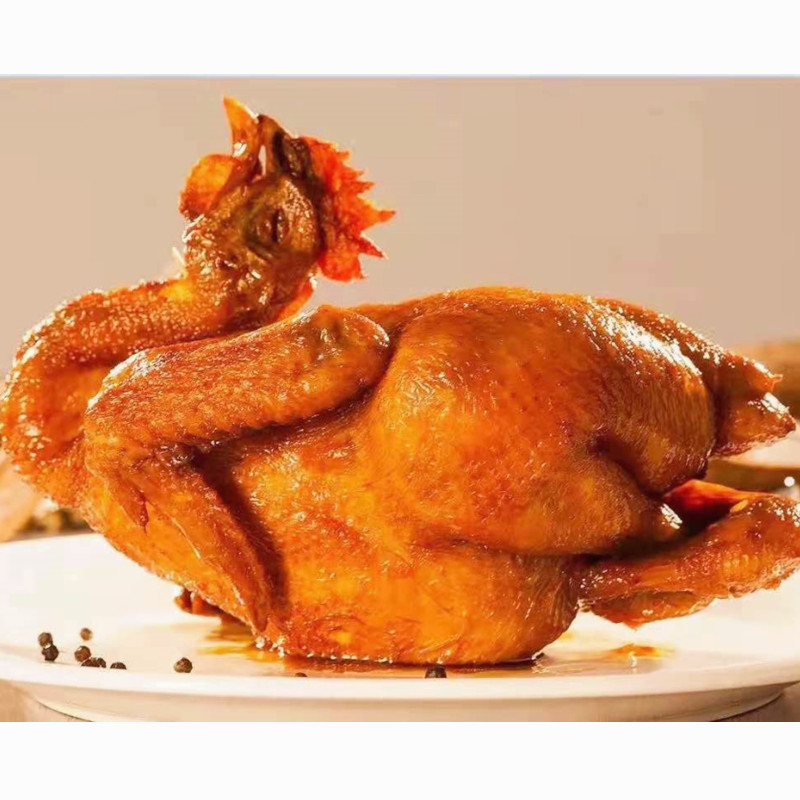 佳木斯食林熟食烧鸡东北特产即食下酒菜熏酱卤味整只800g包邮