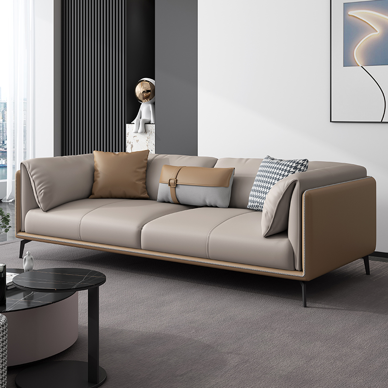 三层填充舒适坐感头层真皮沙发