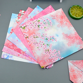 15厘米双面樱花折纸叠千纸鹤彩纸儿童diy手工卡纸材料印花星空纸