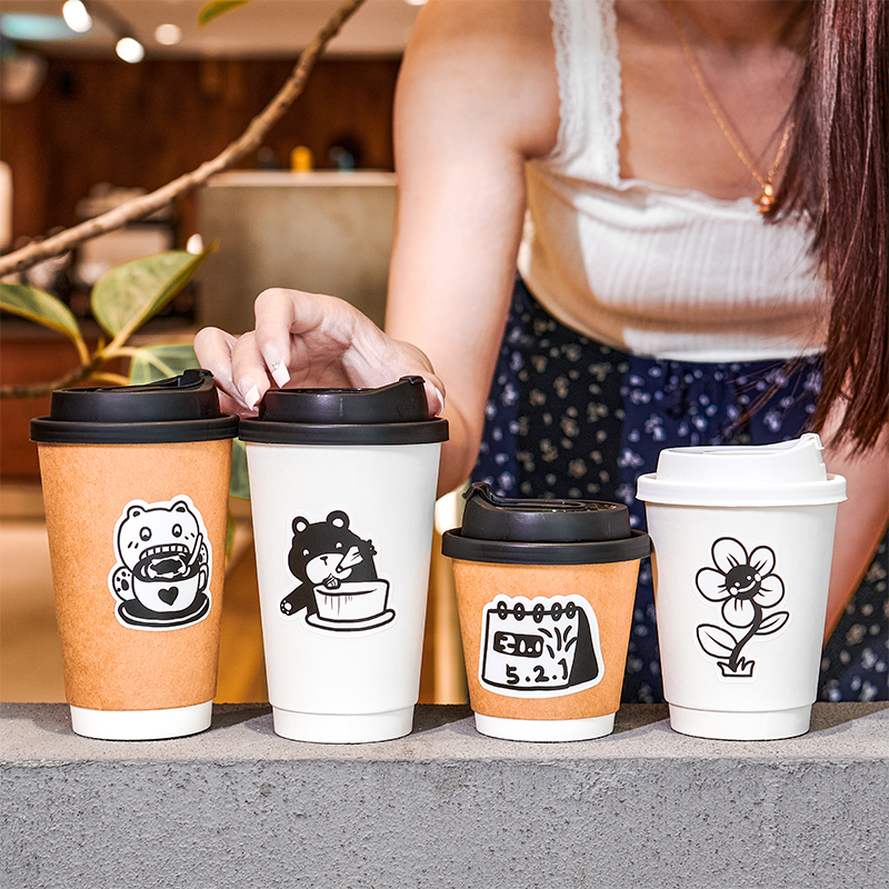 一次性加厚纸杯双层隔热