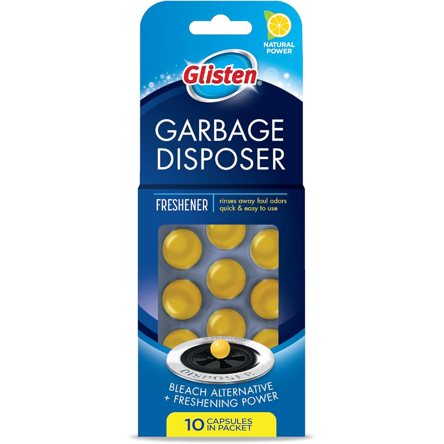 现货美国进口Glisten厨余除臭剂厨房垃圾处理器清洁去异味柠檬香