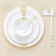 盘碗勺会所餐厅定制LOGO八件套 高档金边骨瓷星级酒店摆台餐具套装