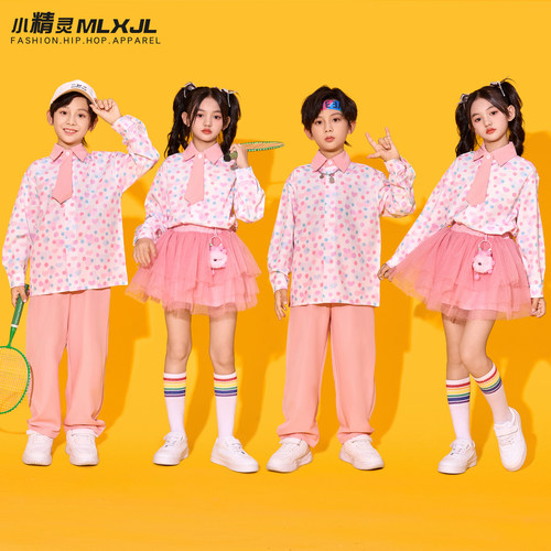 小学生运动会开幕式服装儿童啦啦队演出服幼儿园表演服男女童班服