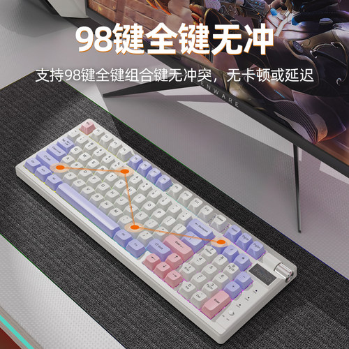 iFound正品方正科技蓝牙无线三模机械键盘吃鸡游戏锂电蓝牙发光