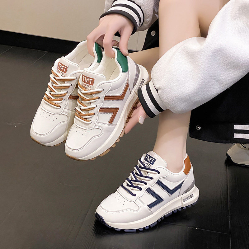 小码运动鞋女34码春季新款百搭休闲防滑跑步鞋子显脚小平底阿甘鞋