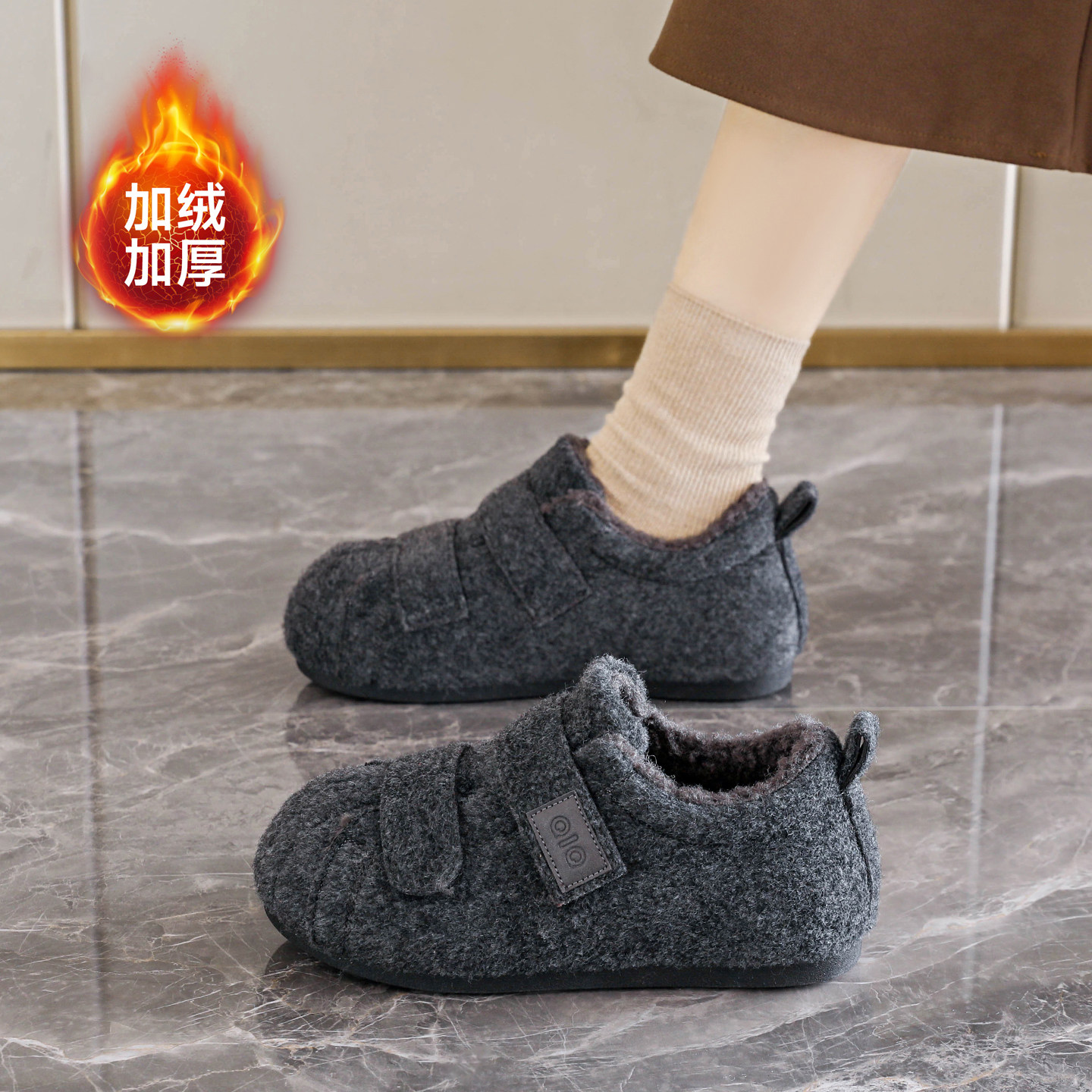 加绒老北京布鞋女轻便软底保暖
