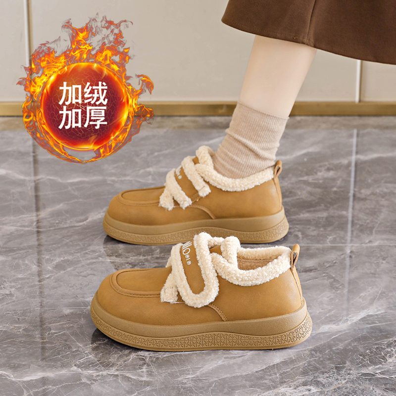 加绒豆豆勃肯鞋女防水防滑