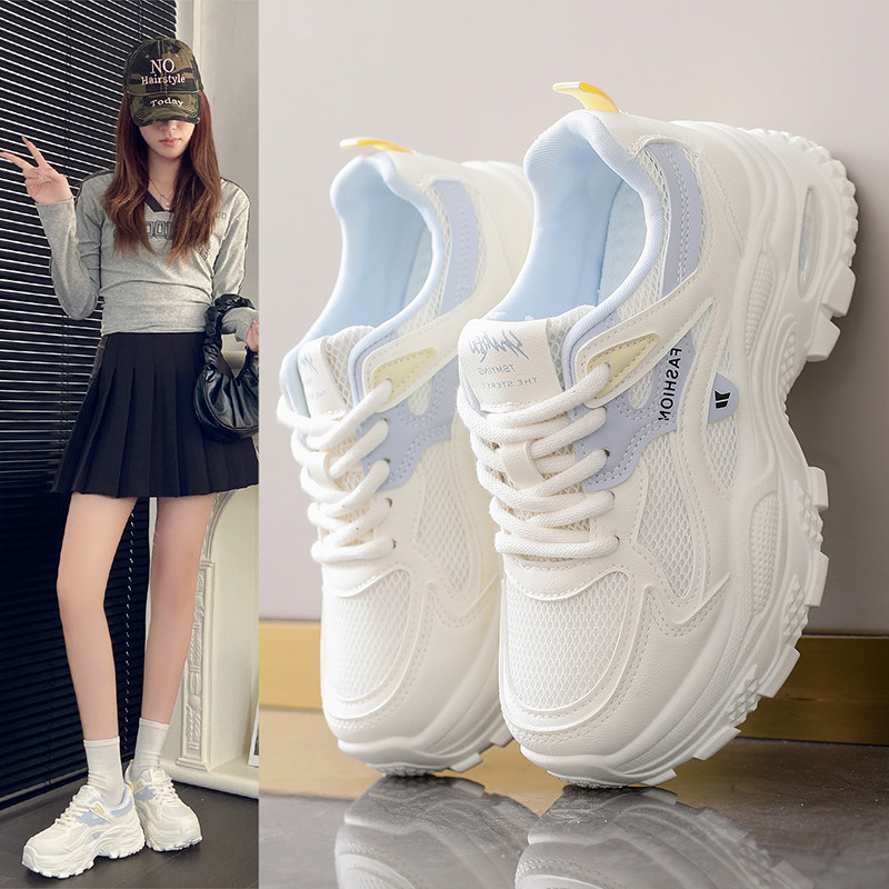韩版爆款老爹鞋女2026春季新款孕妇防滑轻便休闲鞋舒适软底运动鞋,女鞋,老爹鞋,淘宝优惠券,粉丝福利购,淘宝优惠卷