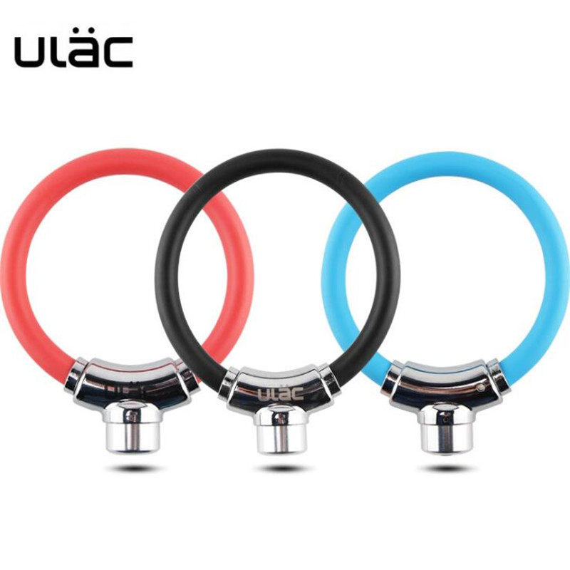 ULAC优力自行车锁圈锁防盗锁钢缆锁山地车环形锁死飞车锁骑行装备