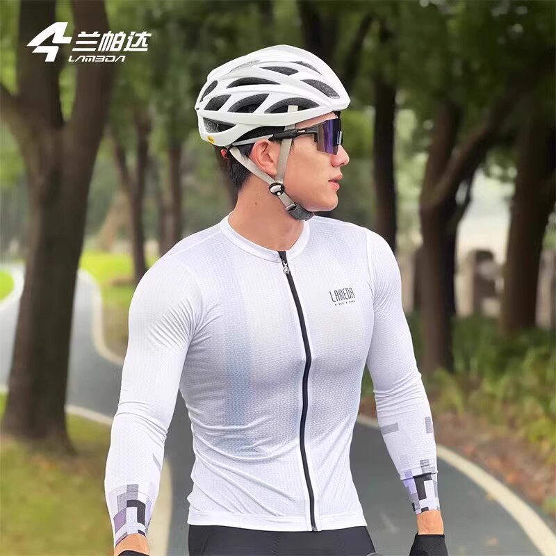 兰帕达春秋夏季透气风尚骑行服男休闲上衣长袖长裤套装公路自行车