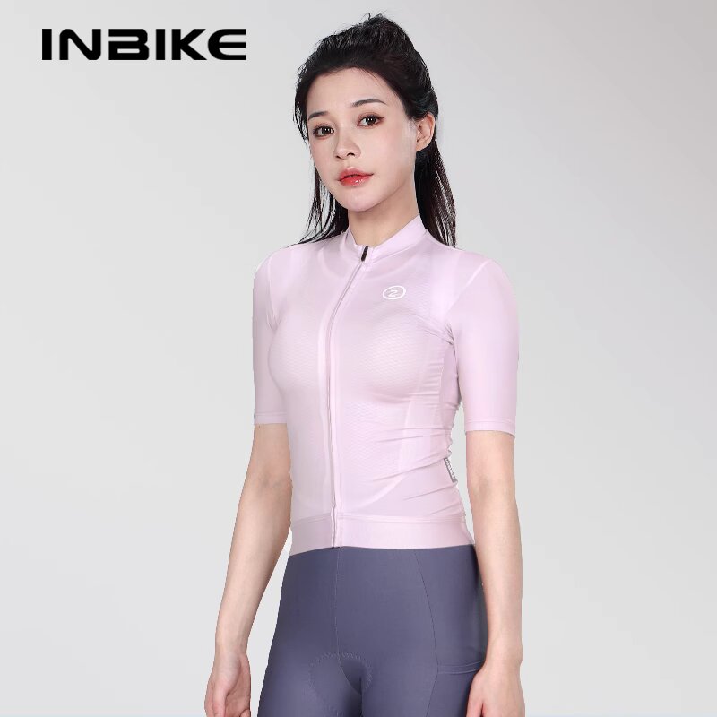 INBIKE 春夏季薄款骑行服女款短袖透气专业山地自行车公路车上衣