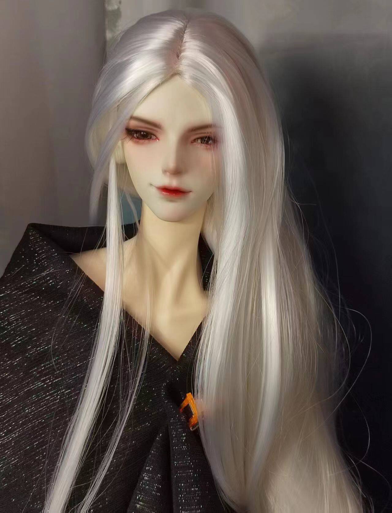 挚爱bjd假发牛奶丝三分四分六分中分长发古风假毛女娃男发胚