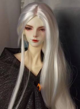 挚爱bjd假发牛奶丝三分四分六分中分长发古风假毛女娃男发胚