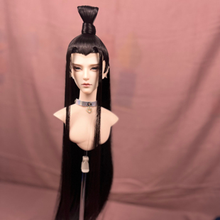 挚爱bjd假发美人尖手勾手工订制古风bjd造型毛3分小3分造型毛展示