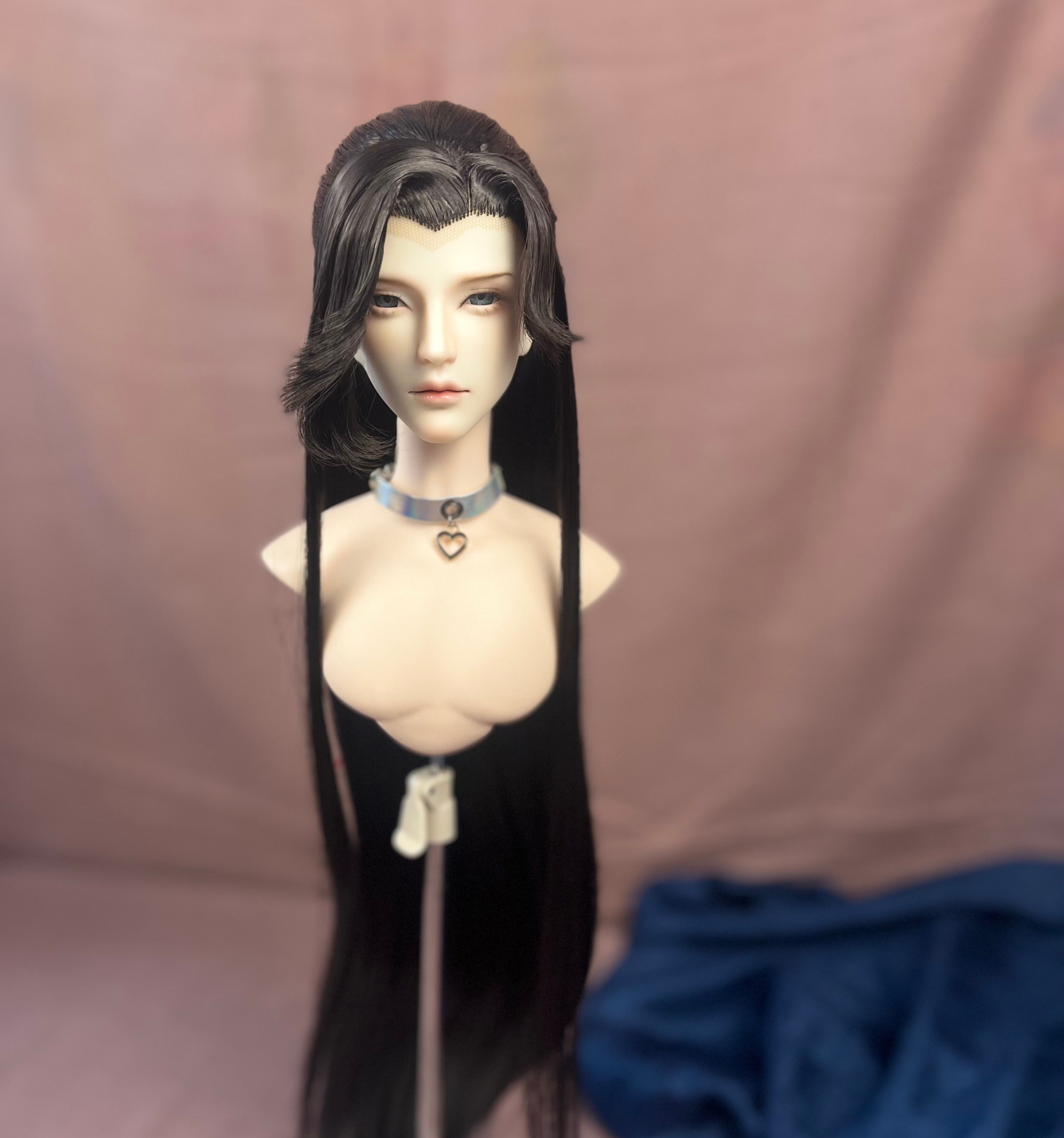 挚爱bjd假发手勾美人尖手工制作古风造型发bjd古风造型毛展示