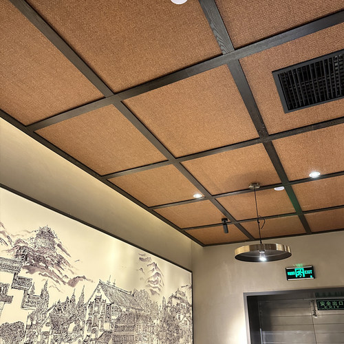 草席藤席装修吊顶天花板背景墙防霉防蛀材料民宿酒店茶楼复古装饰