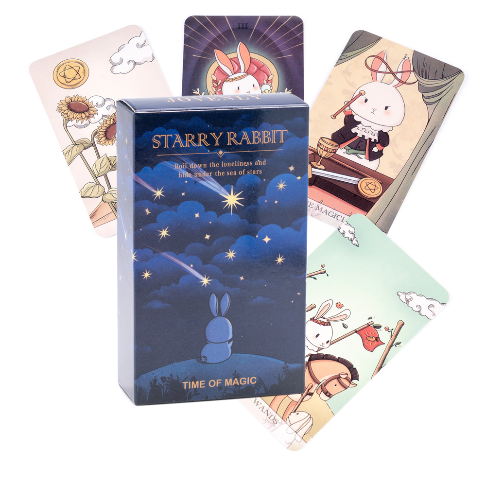 治愈星星兔子塔罗牌星空云野兔卡罗牌 starry rabbit tarot