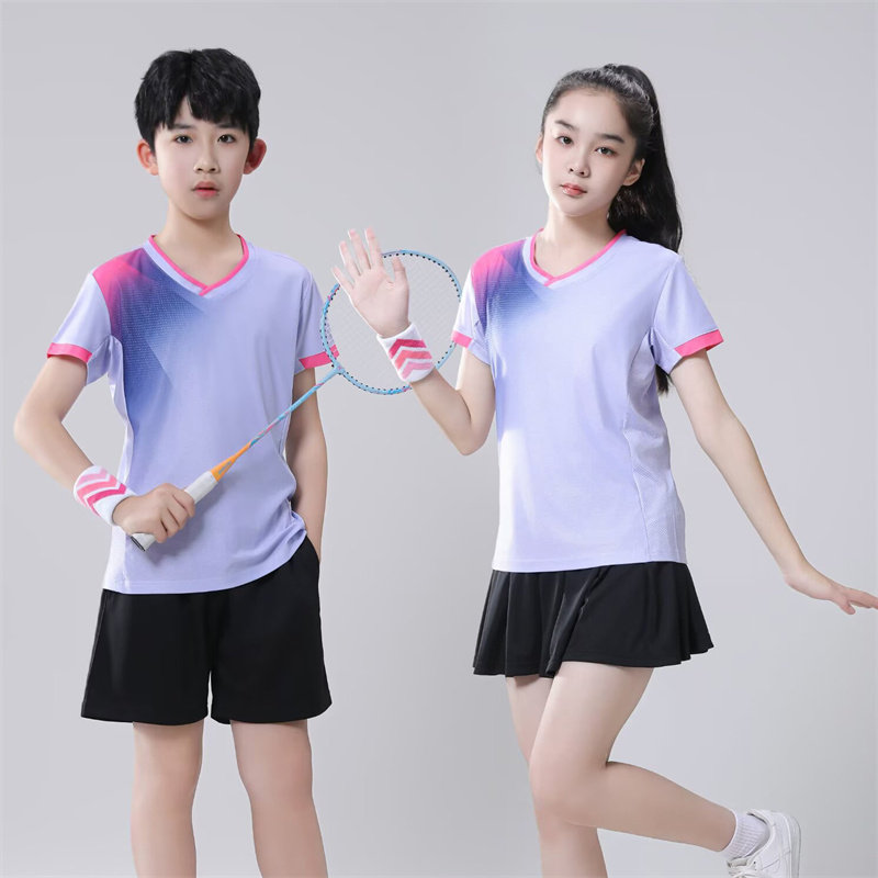 吸湿排汗男女羽毛球服套装儿童羽羽毛球上装