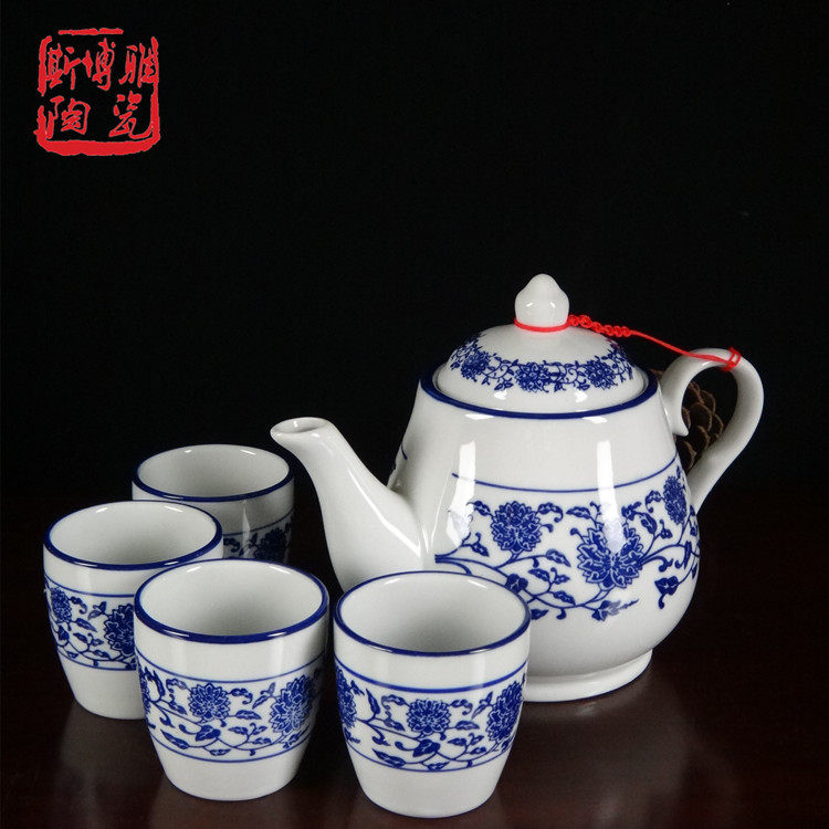 陶瓷小茶具饭店农家乐餐厅摆台开凉水壶泡茶壶大麦茶瓷器壶耐高温