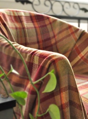 全盖布艺雪尼尔沙发毯沙发巾刚琴盖布/罩床盖格子控休闲毯沙滩巾