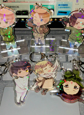 黑塔利亚挂件立牌现货动漫周边礼物摆件双面钥匙扣王耀APH红色组