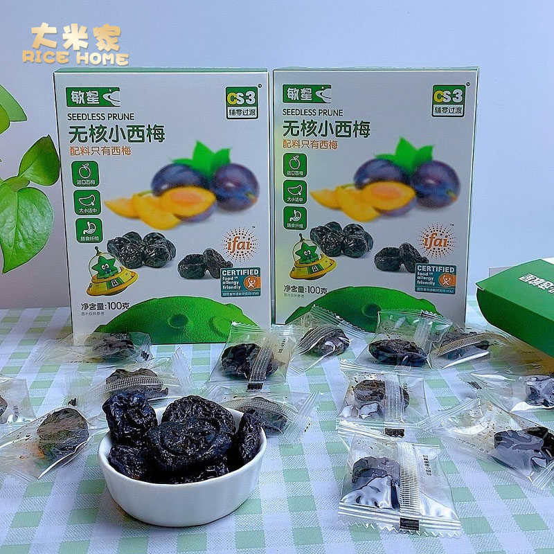 敏星无核西梅果肉干添加水果脯条独立包装送宝宝儿童零食谱无