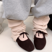 诗歌lan同款 秋冬针织纽扣袜套女开叉个性 长筒堆堆袜女士高级腿套