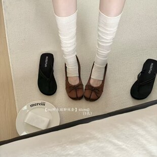 堆堆袜 韩系博主都在穿 在春日里chill一下… 人字拖踩脚袜套