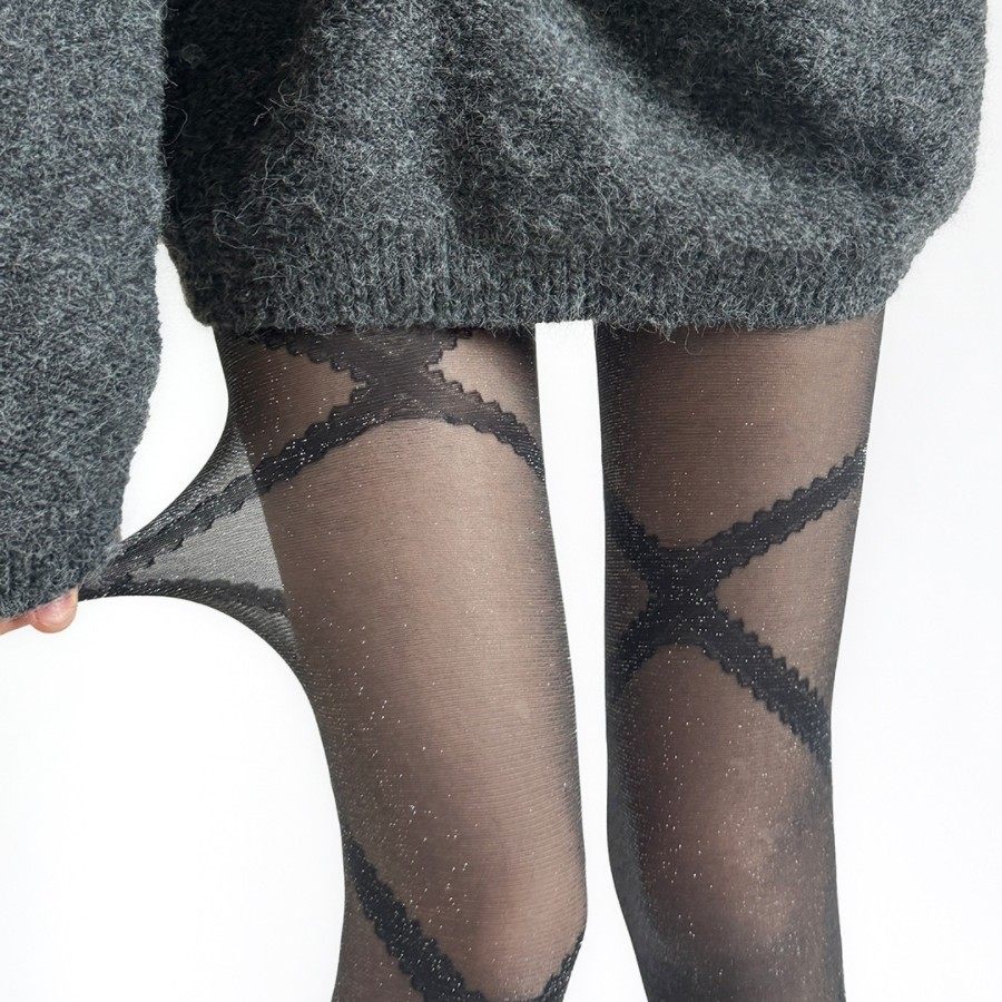 春秋超薄菱格银丝闪闪连裤袜女韩系黑丝打底袜性感纯欲灰色美腿袜,女士内衣/男士内衣/家居服,连裤袜/打底袜,淘宝优惠券,粉丝福利购,淘宝优惠卷
