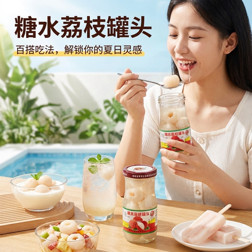 荔枝罐头248g一整箱新鲜糖水午后水果罐头水果捞餐饮零食罐装特产