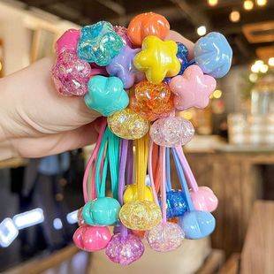 韩版彩色奶油糖豆发饰爆裂绕绕糖果球头绳扎头发儿童糖果色发圈女