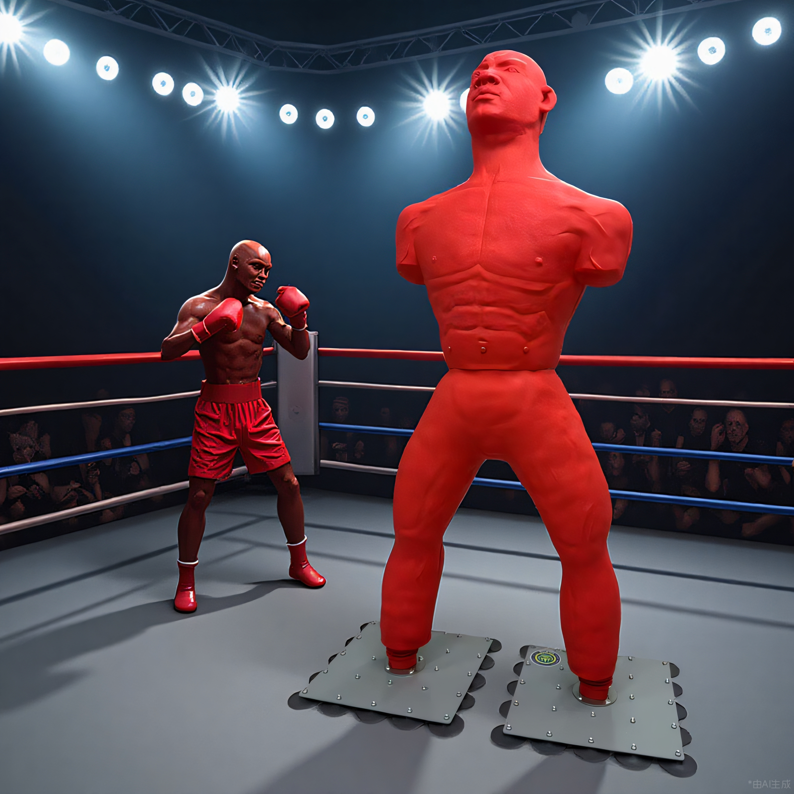 搏克形硅胶假人家用不倒翁人形拳击沙袋发泄沙包立式散打训练器材