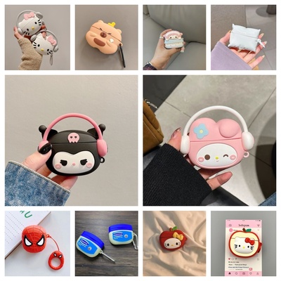 卡通萌宠适用于华强北新款第8代保护套苹果Air Pro3耳机保护壳防摔外壳情侣款pro3