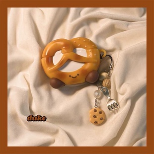 趣味仿真镂空面包适用华为Freebudsclip2保护套5/6i/se2/pro3耳机壳7i华为保护套se4