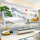 客厅自粘墙贴纸新中式 山水画风景画沙发电视背景墙壁画办公室壁纸