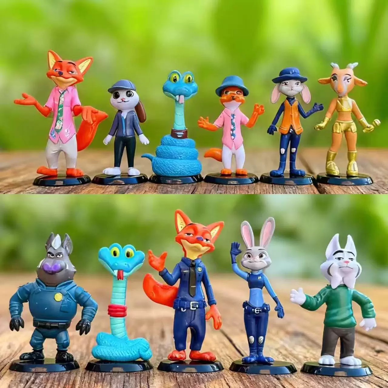 全套zootopia疯狂动物城兔子朱迪狐尼克动物公仔摆件玩偶蛋糕装饰