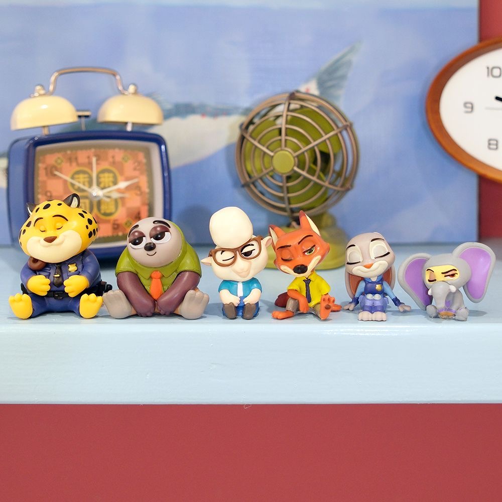 疯狂动物城电影2肩靠肩扭蛋朱迪尼克玩偶手办玩具车摆件模型礼物