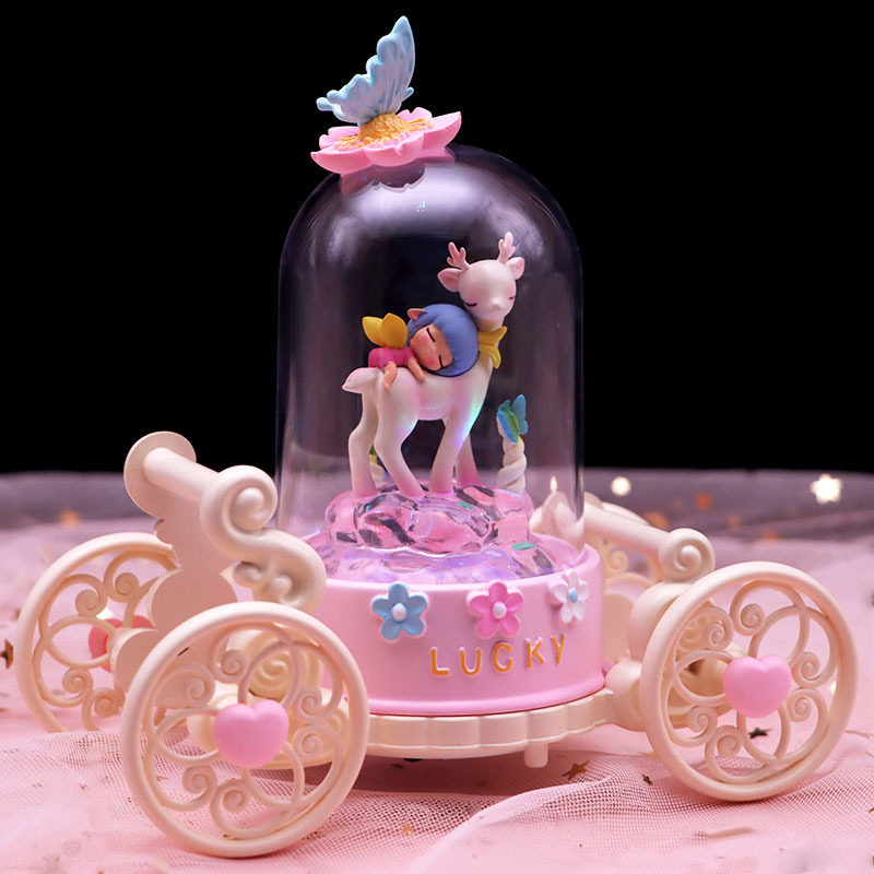 LOLITA PRINCESS YILU는 가장 친한 친구 여자친구 어린이 및 소녀들을 위한 생일 선물로 회전목마 음악 야간 조명을 제공합니다