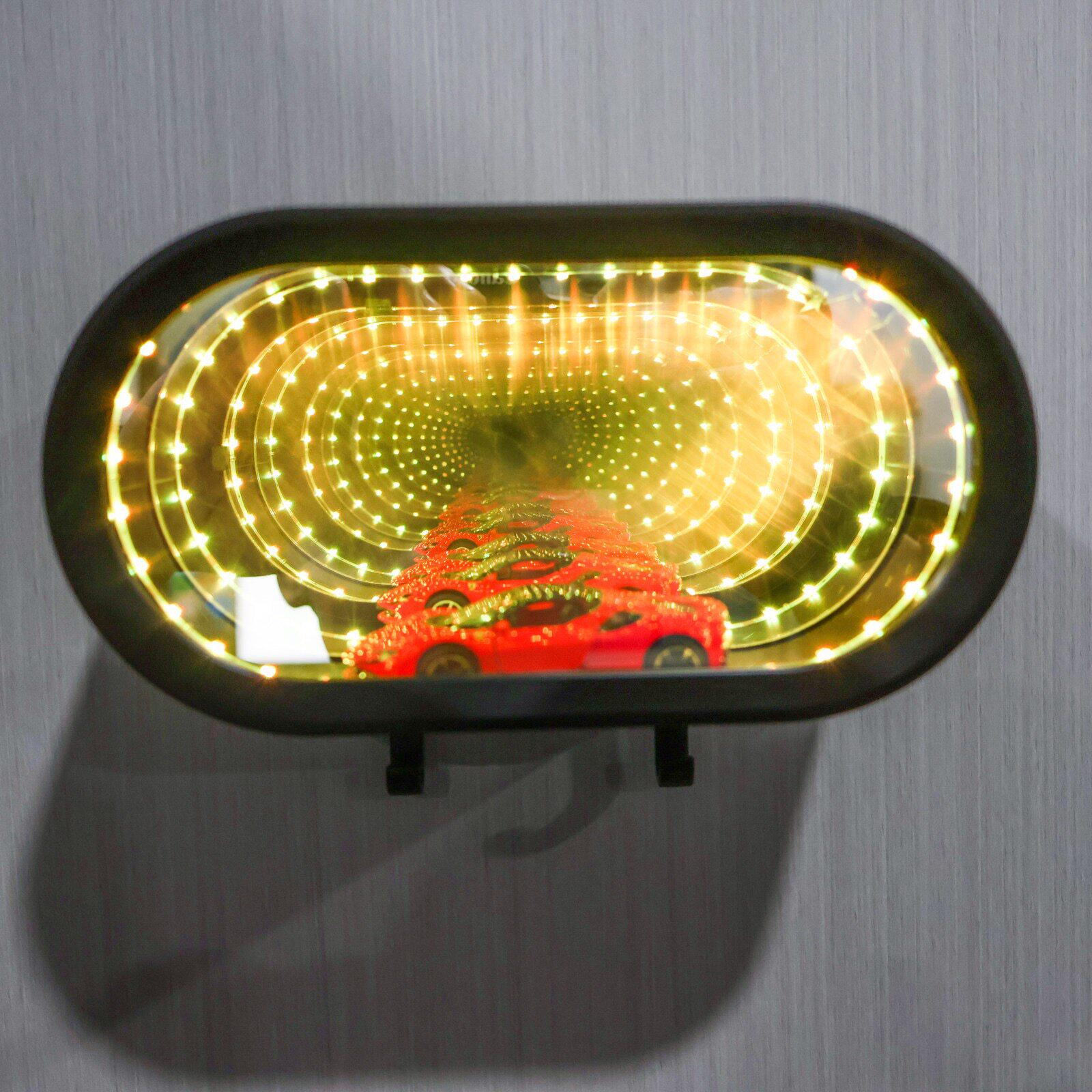 炫彩镜面无限车库钥匙挂钩装饰3D效果壁挂式LED隧道造型灯装饰灯