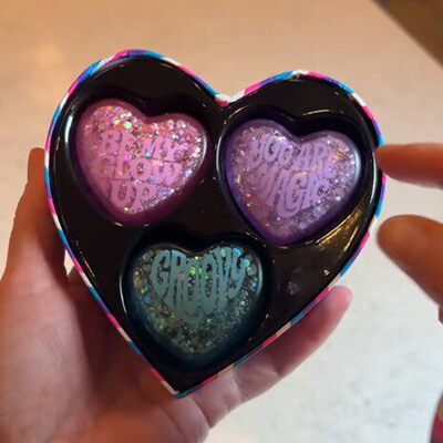 情人节解压玩具NeeDoh Teenie Sparkle Hearts 情人节限定迷你