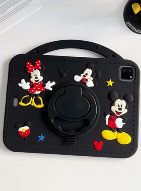 360旋转支架米奇米妮适用苹果ipad10代平板保护套ipadair6硅胶mini6/air5/air2可爱ipadpro2024软壳ipad9卡通