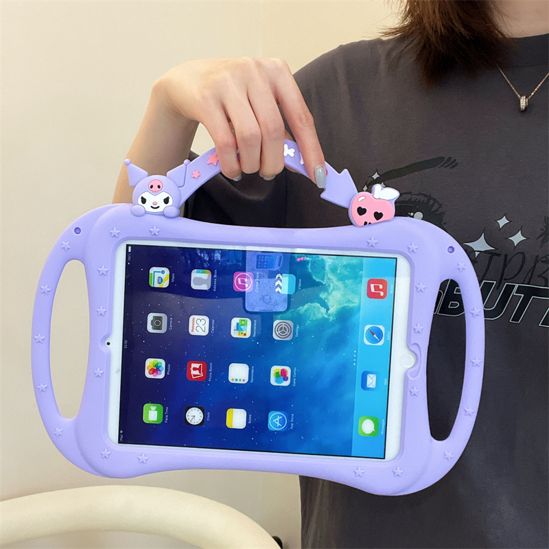 手提手柄支架库洛米适用苹果ipad10代平板保护套ipadair6硅胶mini6/air5/air2可爱ipadpro2024软ipad9卡通女