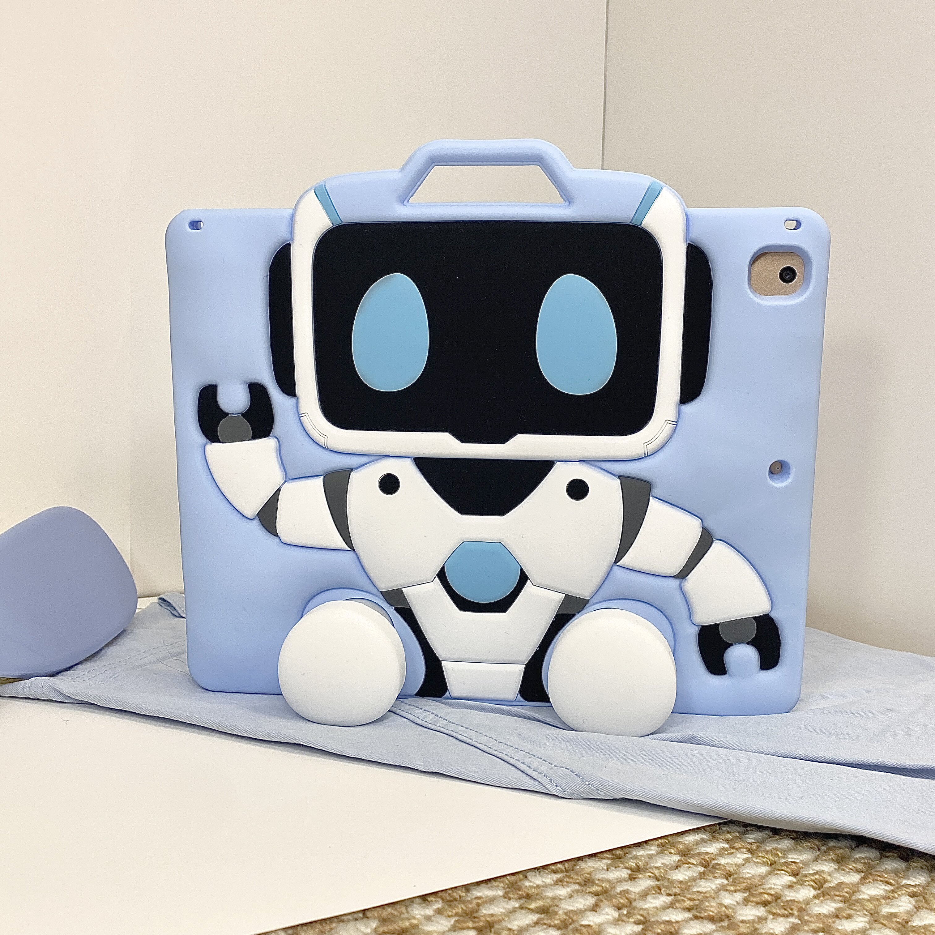 伸脚支架机器人适用苹果ipad10/ipad11代平板保护套ipadair6硅胶mini7/air5/air2可爱ipadpro2024软ipad9/A16
